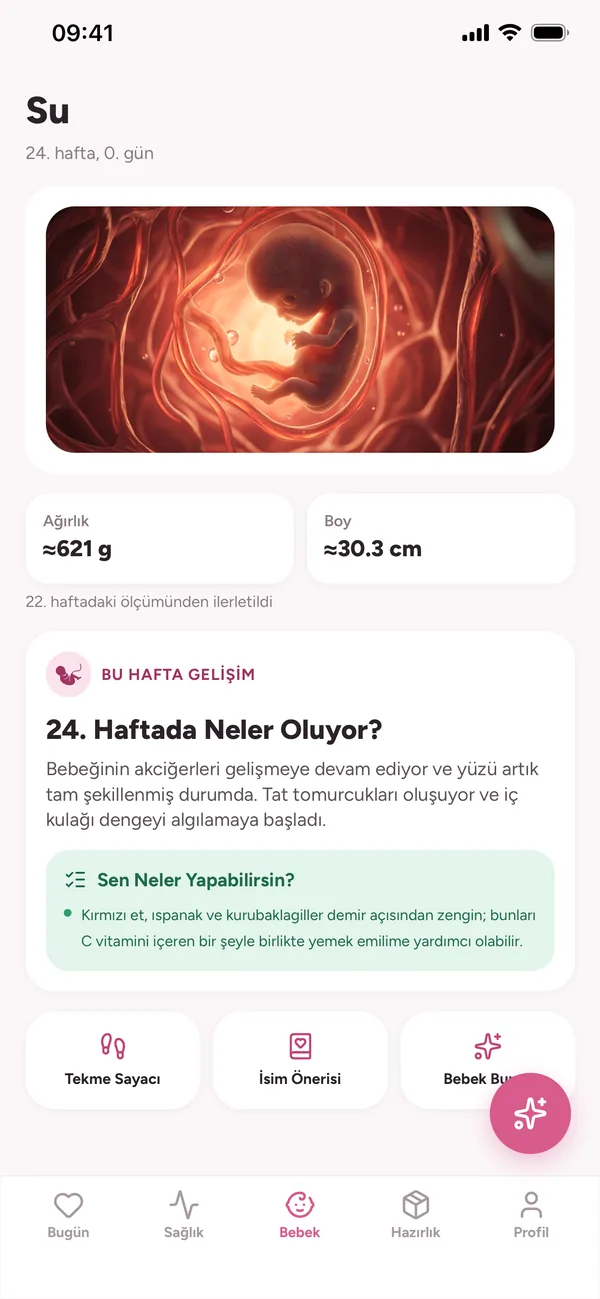 Bebek ekranı: boyut karşılaştırması ve gelişim