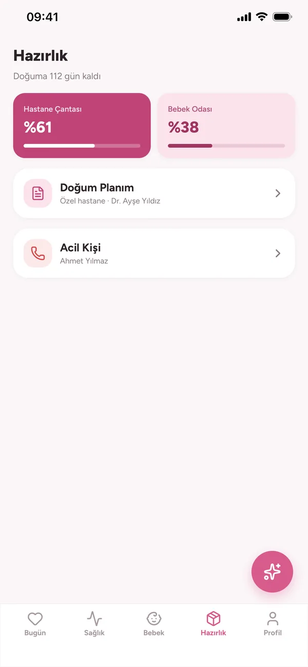 Hazırlık ekranı: listeler